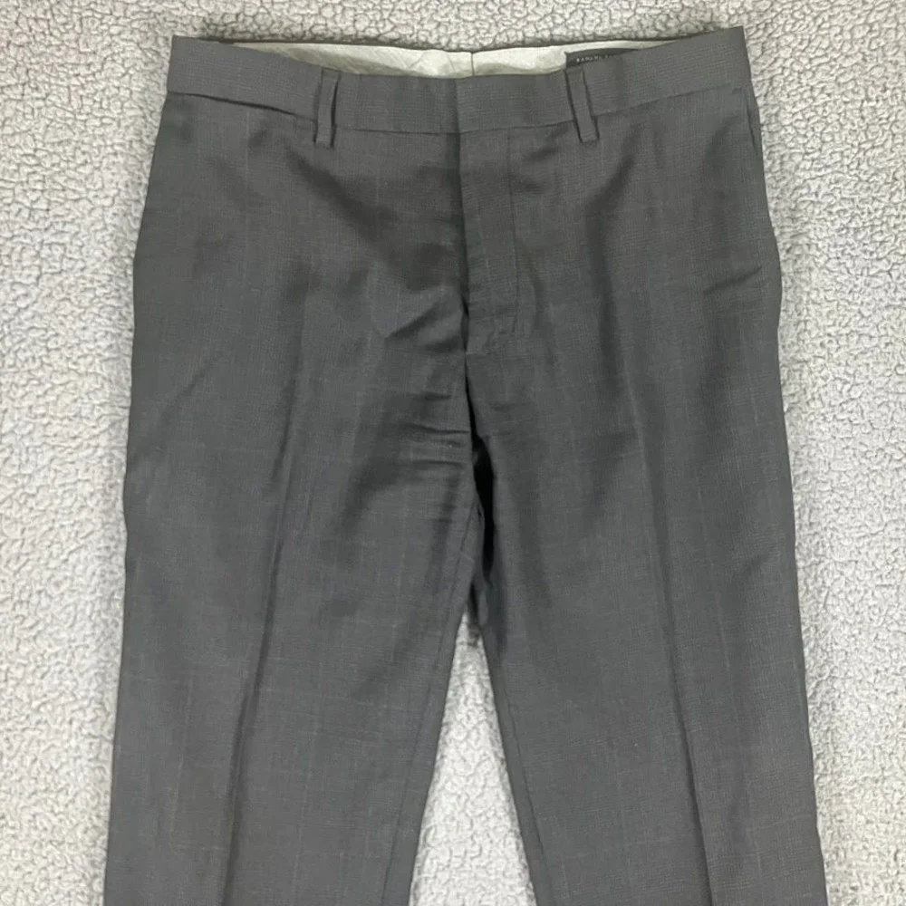 Banana Republic Classic Fit Mens 32x34 Charcoal Grey 100% Wool Dress Pants